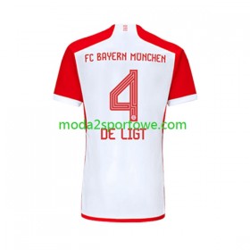 Koszulka Bayern Monachium Matthijs de Ligt 4 Domowe Stroje Piłkarskie 2023/24 Krótki Rękaw